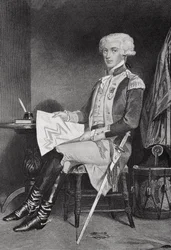 Porträt von Marie-Joseph-Paul-Yves-Roch-Gilbert Du Motier, Marquis de La Fayette (oder Lafayette) (1757-1834)